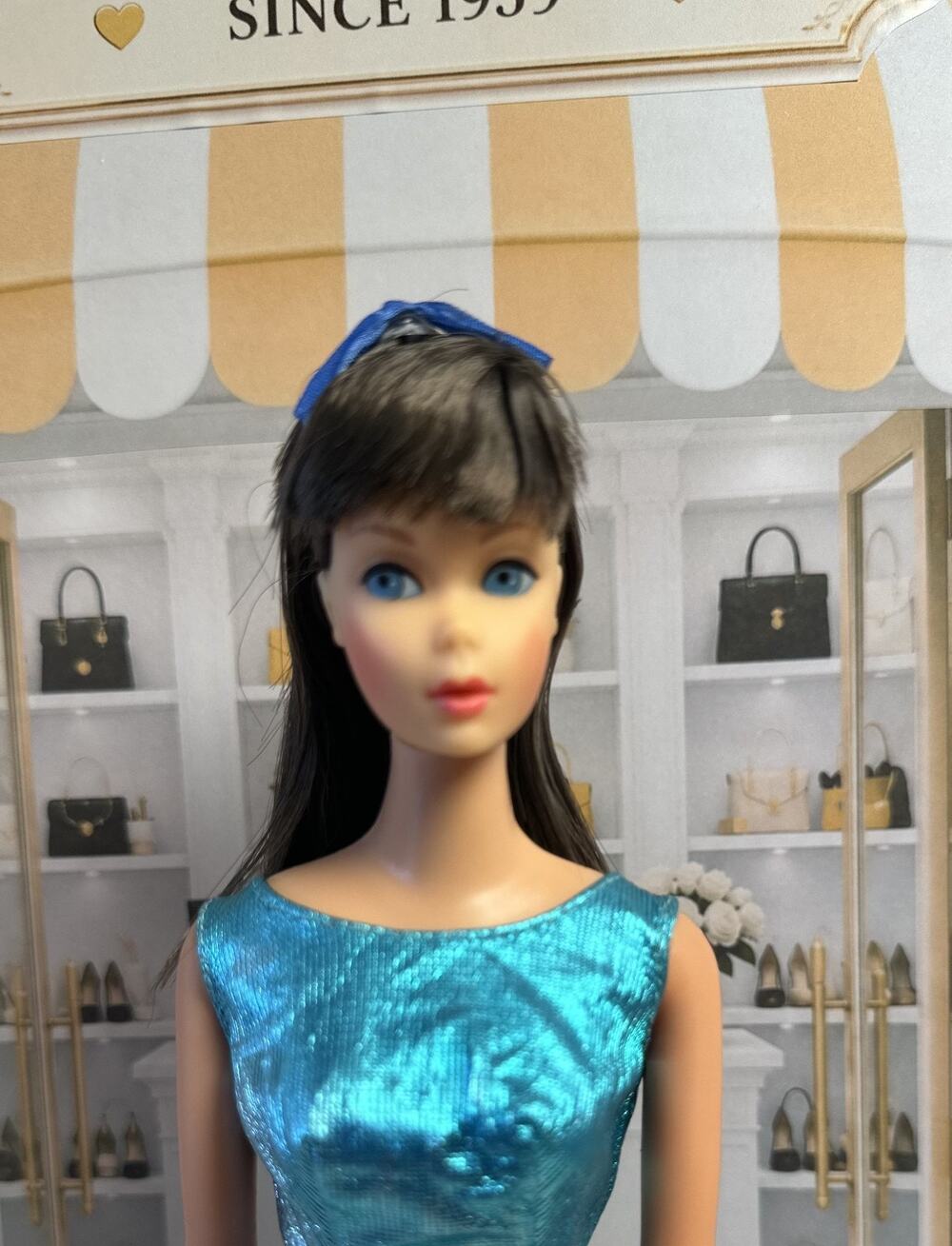 Vintage Barbie Dark Brunette Standard Straight Leg Doll Stunning